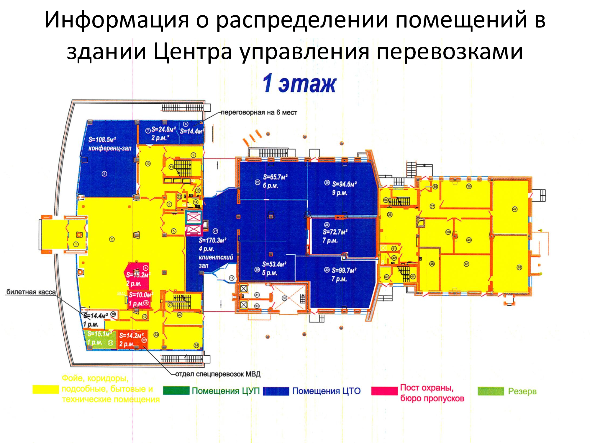 Проектное расположение помещений в здании Центра управления перевозками БЖД (Страница 1 из 9)